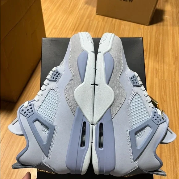 Jordan Blue and Gray Sneakers with Classic Design